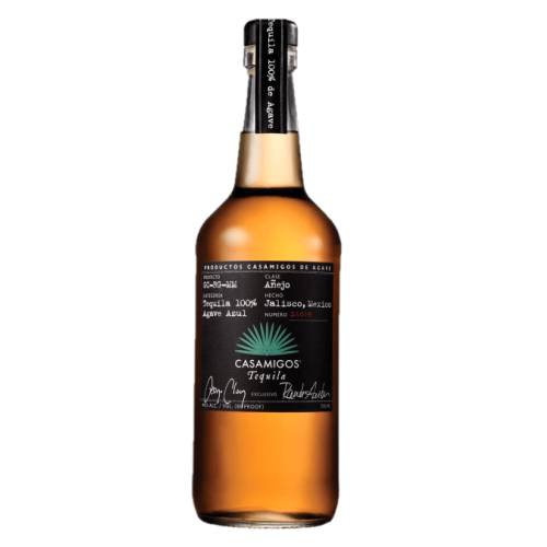 Casamigos Anejo Tequila with a gold color and crisp taste.