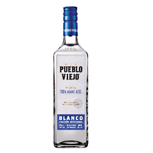 Tequila Blanco Pueblo Viejo - Pueblo Viejo blanco tequila with green apple fruits and citrus and beautiful herbal flavours and cooked agave with a rich blend of fruit flavors.
