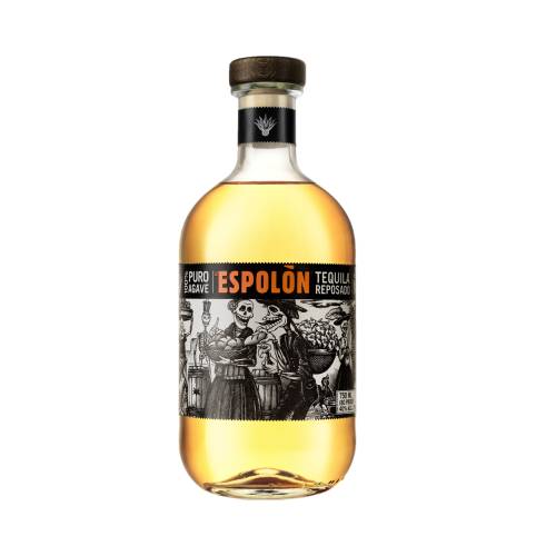 Tequila Reposado Espolon - Espolon Tequila is distilled beverage primarilymade around tequila mexican full bodied tequila with vanilla and brown spice flavours and a long spicy finish..
