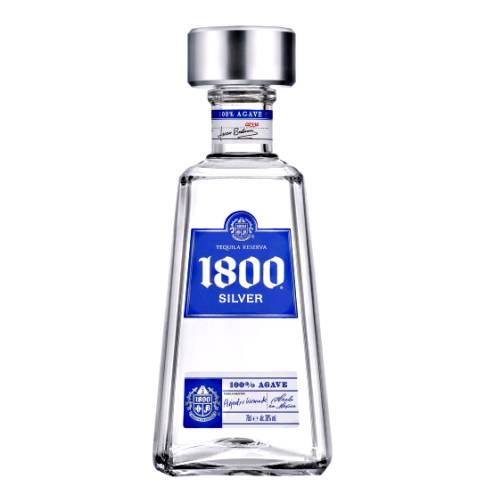 Tequila Silver 1800 - 1800 Silver Tequila is made from 100 percent weber blue agave and aged for 8 to 12 years and harvested at their peak then double distilled.