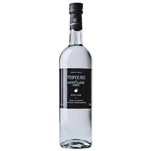 Tsipouro Apostolakis - Apostolakis Tsipouro with anise taste is a traditionally distilled very fine spirit exclusively from the pomace of excellent grape varieties with light taste and rich aroma.