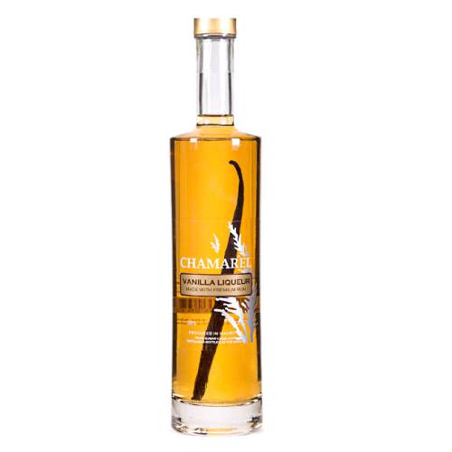 Vanilla Liqueur Chamarel - Chamarel Liqueur with vanilla pod is a perfect blend of pure sugarcane juice and slow and gradual maceration for a period of 3 months minimum generates a subtle balance and a good length.