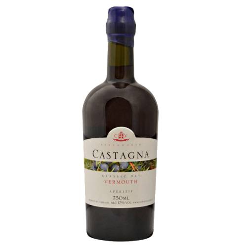 Vermouth Dry Castagna - Castagna dry vermouth is an utterly delicious aperitif based on our Shiraz Rose infused with more than botanicals it can be drunk on its own to stimulate the appetite with orange peel.