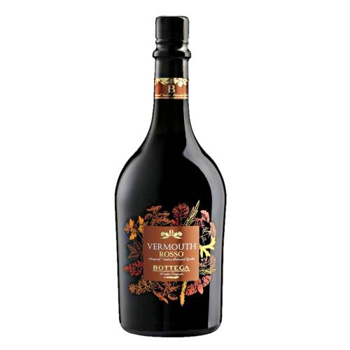Vermouth Rosso Bottega - Bottega Vermouth Rosso is based on a selection of Merlot with over 30 herbs flowers and spices angelica and sweet orange zest basil leaves coriander seeds marjoram oregano clary and radicchio.