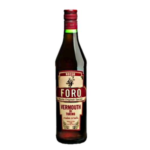 Vermouth Rosso Foro - Foro Rosso Vermouth Di Torino with garnet with amber color reflections with aromatic herbs very complex with vanilla bitter orange rhubarb and gentian.