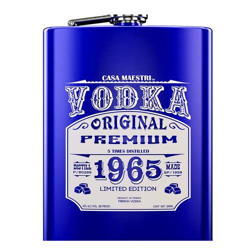 Vodka 1965 Reserva - 1965 Reserva Vodka comes in a high quality spirits in a reusable stainless steel hip flask and is a silky and smooth wheat vodka with a round and long finish.