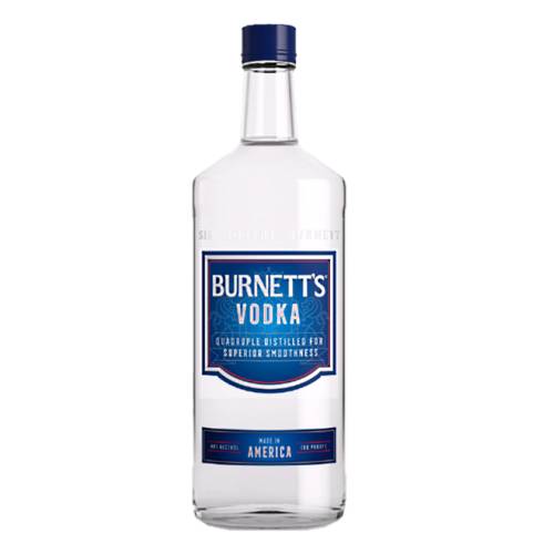 Vodka Burnetts - Burnetts Vodkas uses quadruple distillation and triple charcoal filtering for superior smoothness. This proprietary process makes Burnetts one of the purest Vodkas on the market. Burnetts Vodka available in both 80 and 100 proof offers exceptional mixability for a wide variety of cocktails.