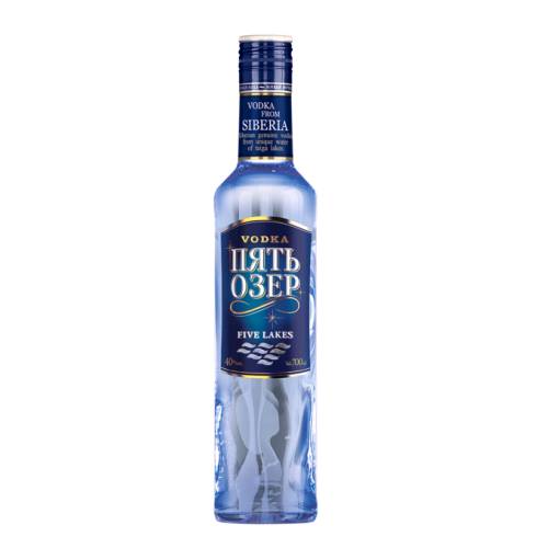 Vodka Five Lakes - Five Lakes Russian Vodka is made in Siberia away from buzz and rush in the pristine taiga. To make Five lakes only natural water which from lakes is used. This water is clear and unique it is oxygenated and contains silver. The locals call it the life giving water.