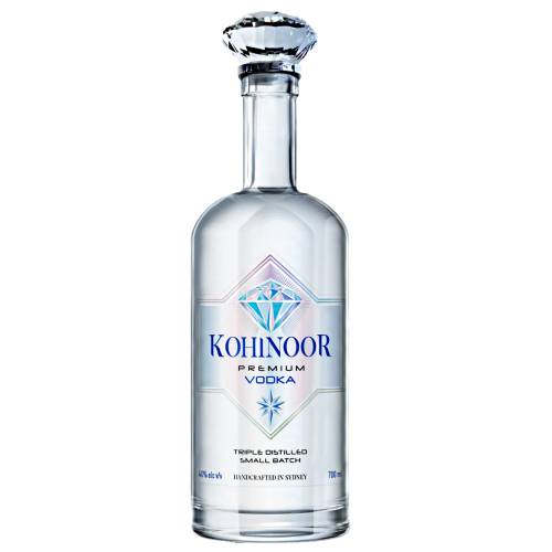 Vodka Kohinoor - Kohinoor Vodka is named after the famous Kohinoor diamond it undergoes triple distillation and charcoal filtration for a smooth taste.