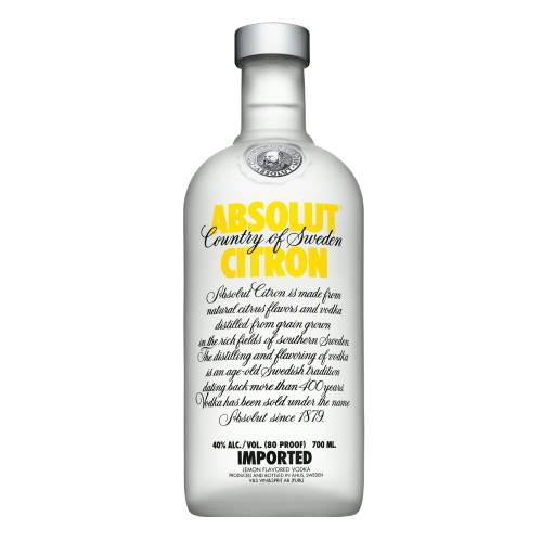 Vodka Lemon Absolut Citron - Absolut Citron is one of the major core flavor of Absolut Vodka the name means lemon in Swedish and it is made from fruits.