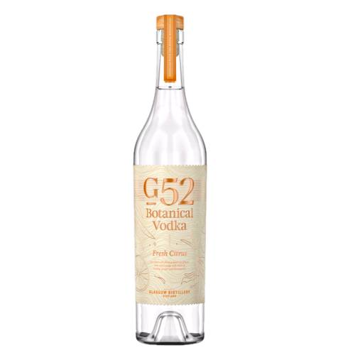 G52 vodka with lemons and lime and hints of vibrant fruit balanced by sharp pink grapefruit and sherbet balanced by freshly zested lemon rind waxy lime with hints of soft peach.
