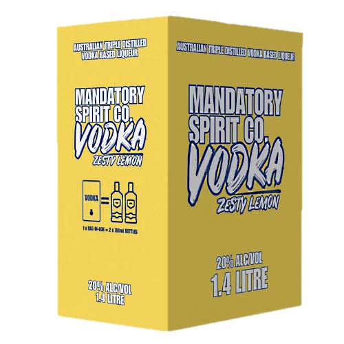 Vodka Lemon Mandatory Spirit - Mandatory Spirit Lemon Vodka is triple distilled vodka and zesty lemon flavour.
