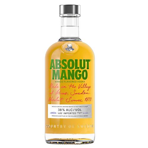 Vodka Mango Absolut - Absolut mango vodka is made exclusively from natural ingredients and unlike some other flavored vodkas it does not contain any added sugar.
