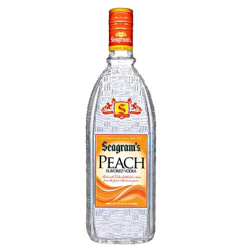 Seagrams peach vodka is made with five times distilled Seagrams extra smooth vodka.
