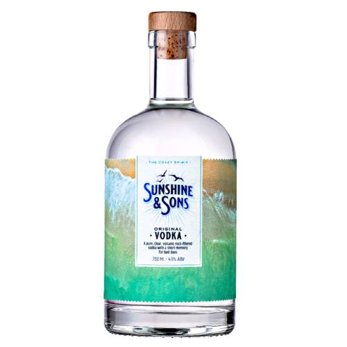 Sunshine And Sons vodka is pot distilled in the sunshine coast hinterland then gravity filtered through locally sourced millennia old volcanic rock.