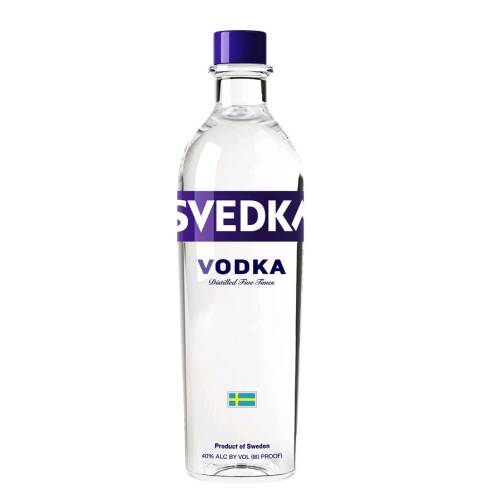 Vodka Svedka - Svedka vodka is a pure clear taste and crisp finish and made from the finest spring water and Swedish winter wheat.