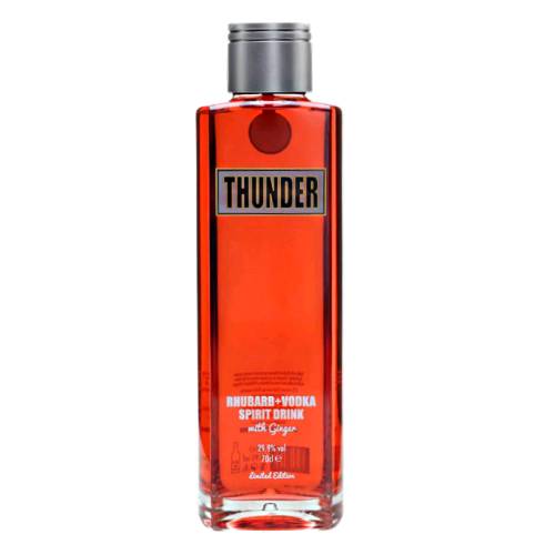 Vodka Thunder Rhubarb - Thunder rhubarb vodka is pink and five times distilled vodka comes from red ruby rhubarb.