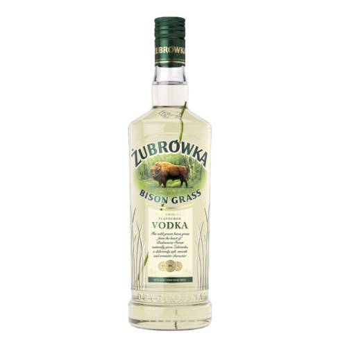 Vodka Zubrowka - Zubrowka bison grass vodka using harvested bison grass is then used to flavour the spirit with a single blade left in each bottle and quite an aromatic vodka.