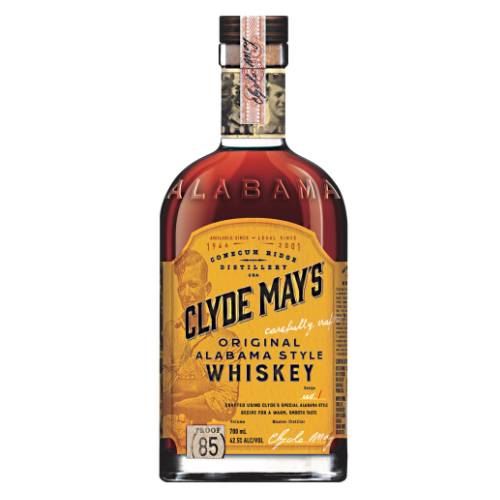 Clyde Mays whiskey aged between 5 to 6 years in charred oak barrels with green apple and cinnamon spice undertones.
