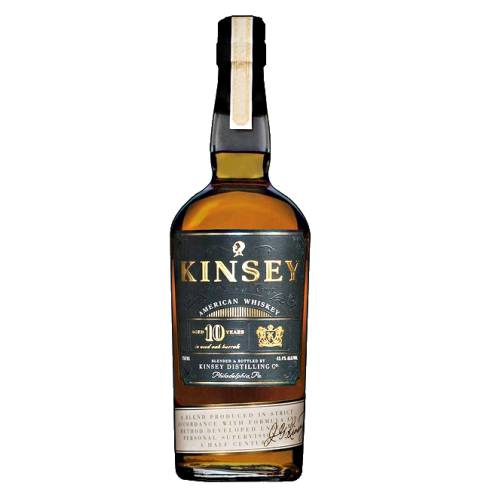 Kinsey Whiskey made by New Liberty Distilling and made with 100 percent corn then aged on oak.