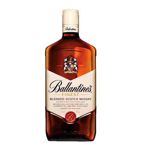 Ballantines scotch whisky has a soft and elegant nose of heather honey and spice notes develop into balanced subtle flavours with tones of hocolate red apple and vanilla.