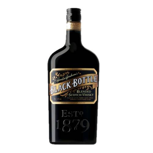 Black Bottle Whisky every black bottle a dram so curiously rich and delicately smoky that its family recipe has been shrouded in secrecy for over 130 years.