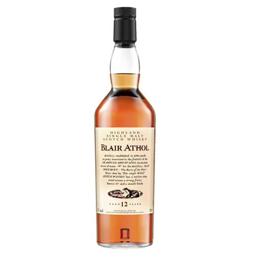 Blair Athol Whisky is a rich and spicy 12 year old single malt with dry finish and scent and a hint of minty herbal taste.