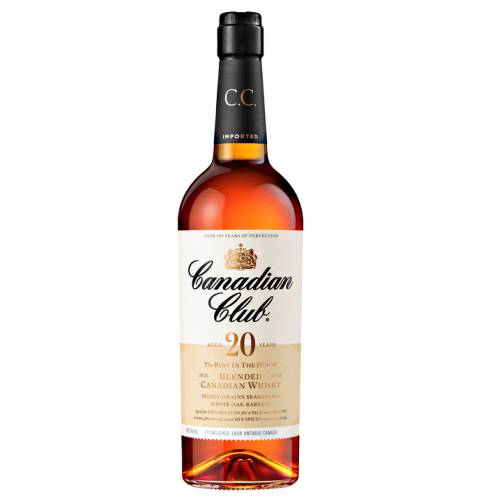 Canadian Club 20 year whisky is oak age for flavour with distinctively smooth taste spiced sweet rye and spices and hot pepper.