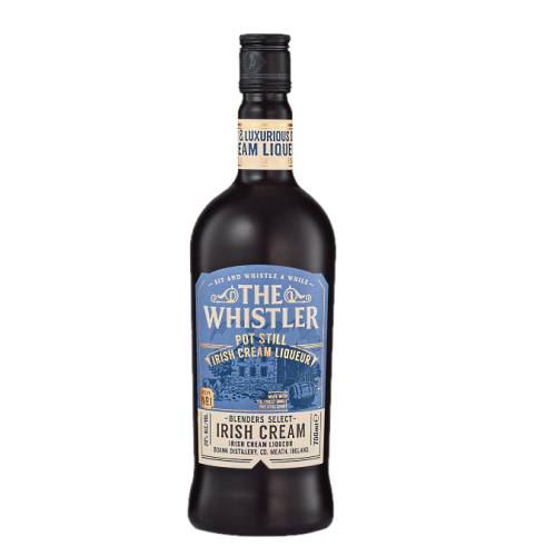 Whistler whisky cream worlds first single pot still Irish cream liqueur one of the higest alcohol Irish cream highest cream for any Irish cream liqueur.