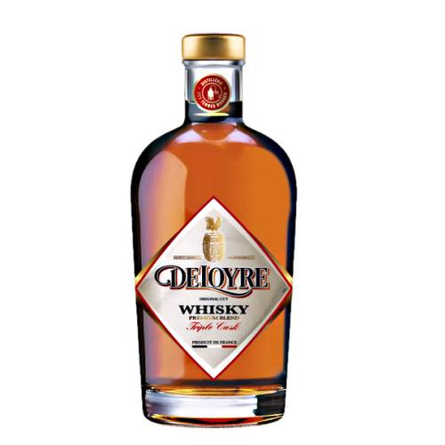 Whisky DeLoyre - DeLoyre Whisky is refined in oak barrels for several months by the Des Terres Rouges Distillery to develop a malty and dry aromatic field and a beautiful coppery colour.