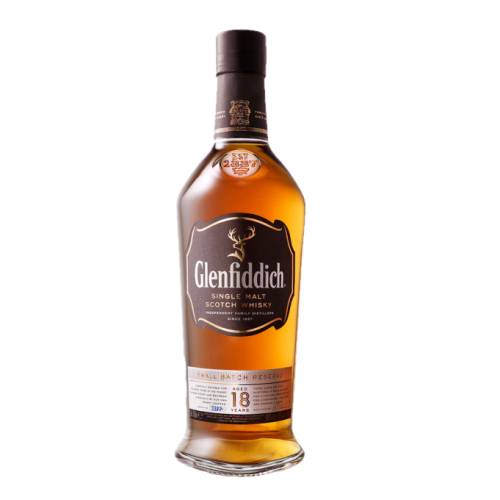 Glenfiddich 18 Year old ancient reserve is a truly superb single malt aged in oloroso casks. This has created an amazingly smooth mellow and full flavoured whisky.