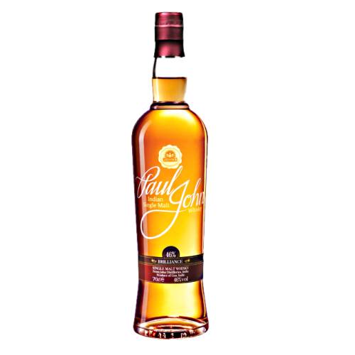 Whisky Paul John - Paul John Brilliance Single Malt Indian Whisky is five years maturation ex spirit cask and a honey like smoothness is offset by a crunchy crispness with a tinge of cocoa.