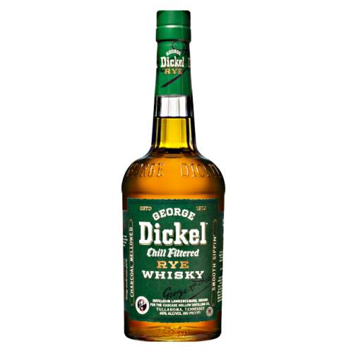 George Dickel rye whisky is one of the only ryes finished in the chilled charcoal mellowed style that has made our whisky distinct and distilled in Lawrenceburg IN George Dickel Rye is made from 95 percent rye and 5 percent malted barley.