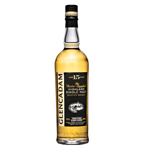 Glencadam 15 Year scotch whisky is matured in oak casks makes a well balanced fruity and creamy single malt with notes of orchard fruits sweet vanilla and liquorice.