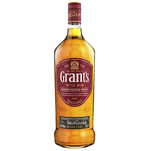 Grants Scotch Whisky is a triple wood blended three key ingredients scottish water air and barley are combined in oak.