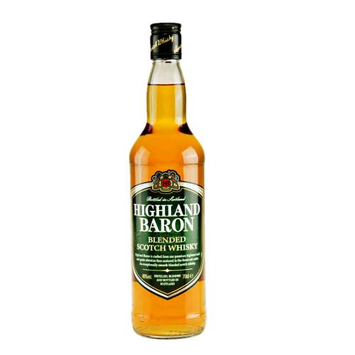 Whisky Scotch Highland Baron - Highland Baron Scotch Whisky with a sweet fruity aroma with a hint of golden barley and with light brown color.