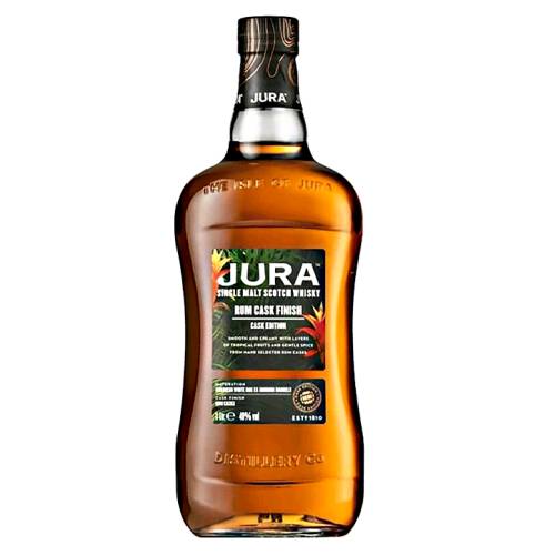 Whisky Scotch Jura - Jura Scotch Whisky is a single malt matured in white oak then in a casks with guava toasted coconut sugar coated almonds apricots and orange.