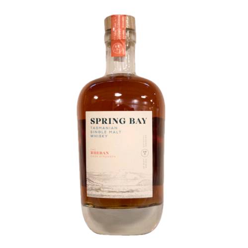 Rheban Spring Bay whisky is sweet and complex aromas suggest butter scotch with caramel and plum pudding spices join a clean bright alcohol explosion which spreads across the palate to settle in and glow with some soft oaky tannins.