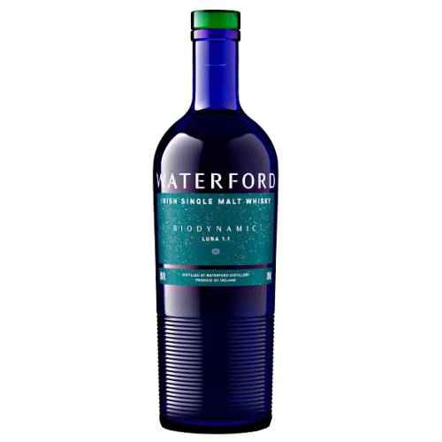 Whisky Waterford - Waterford Whisky is made with a light peat flavour and distilled from barley and sold in a bright blue bottle.
