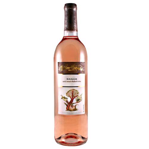 Rhubarb Wine is made by cooking ripe bitter rhubarb with spices and a little citrus the fermented with sugar water and fruit yeast.